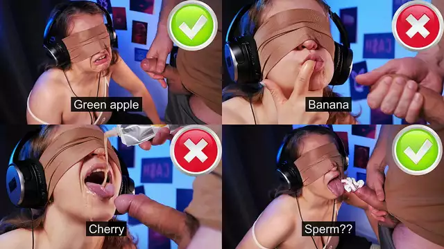 Mujer madura adivina la fruta - ¡Truco hilarante de la mejor amiga!
