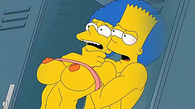MILF Marge chorros de placer rebosante de esperma en Hentai Porno