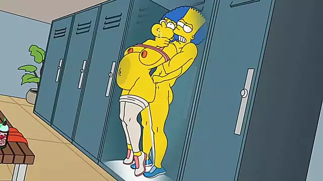 El culo de la madura ama de casa Marge se llena de esperma caliente y chorros salvajemente en el anime hentai sin censura